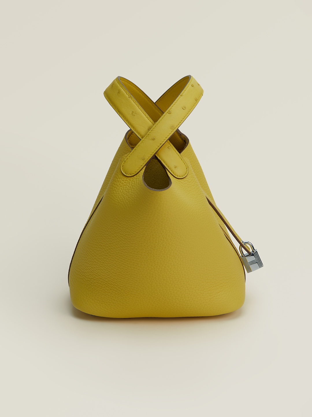 Hermes Picotin Lock 18 Bag In Jaune Poussin Clemence Leather